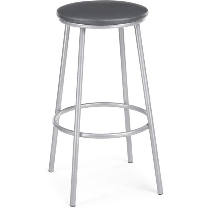 Стул барный Drezegomad металл/экокожа, серый/серый 41x41x75 см