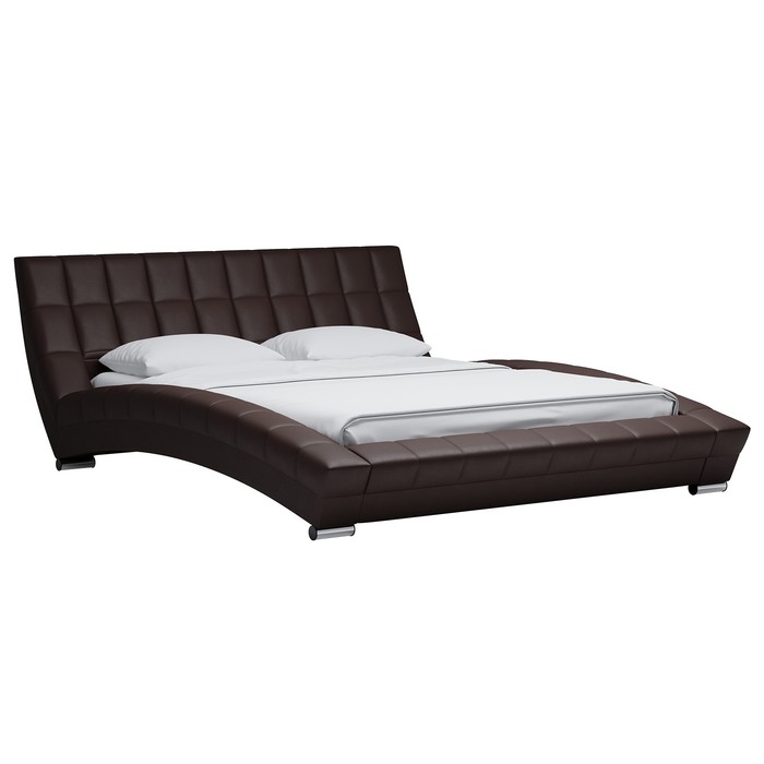 Кровать двуспальная «Оливия», с ортопедическим основанием, 1600×2000 мм, цвет марика/тёмно - коричневый